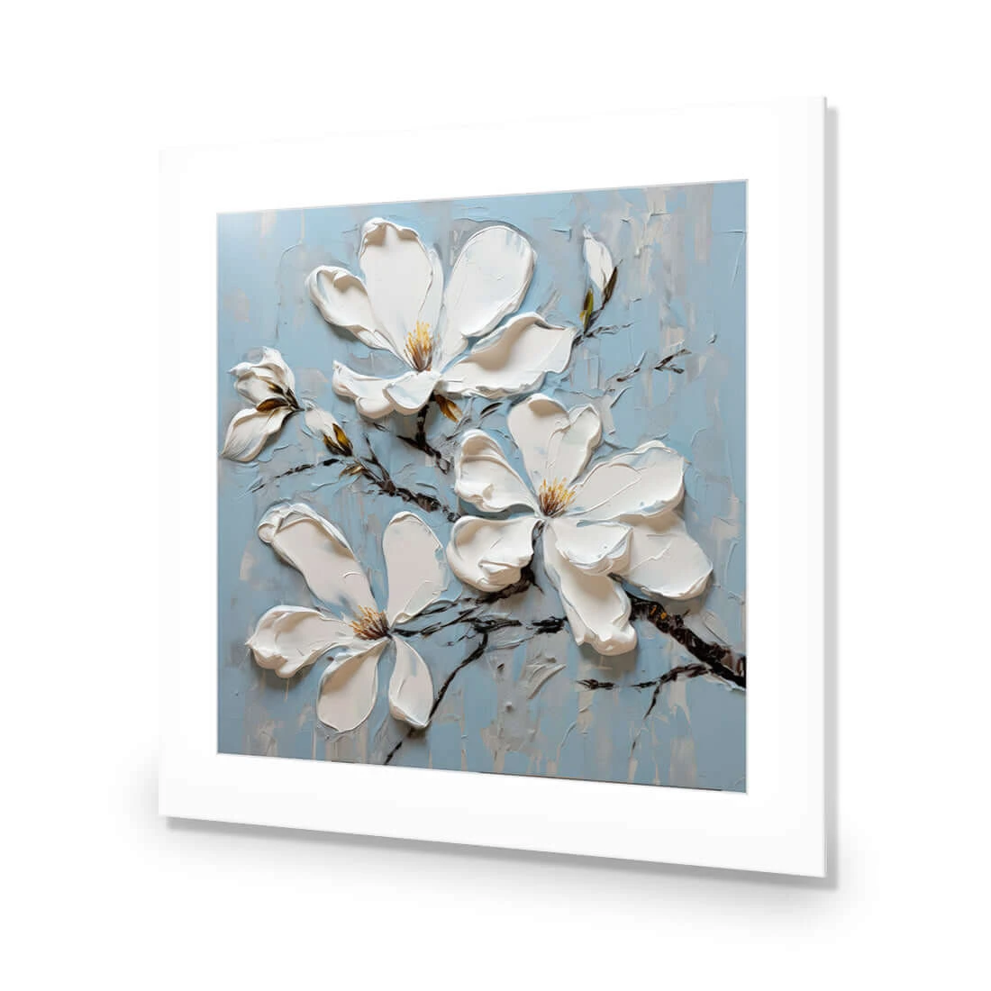 Magnolia on Blue I Magnolia On Blue I -WALL ART DESGIN SALE magnolia on blue i acrylic glass with border no frame 37x37cm 394254
