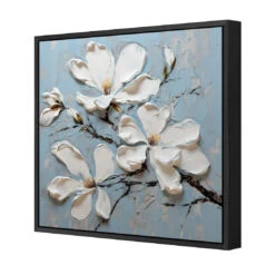 Magnolia On Blue I 4 Magnolia On Blue I -WALL ART DESGIN SALE magnolia on blue i canvas black floating frame 37x37cm 875440