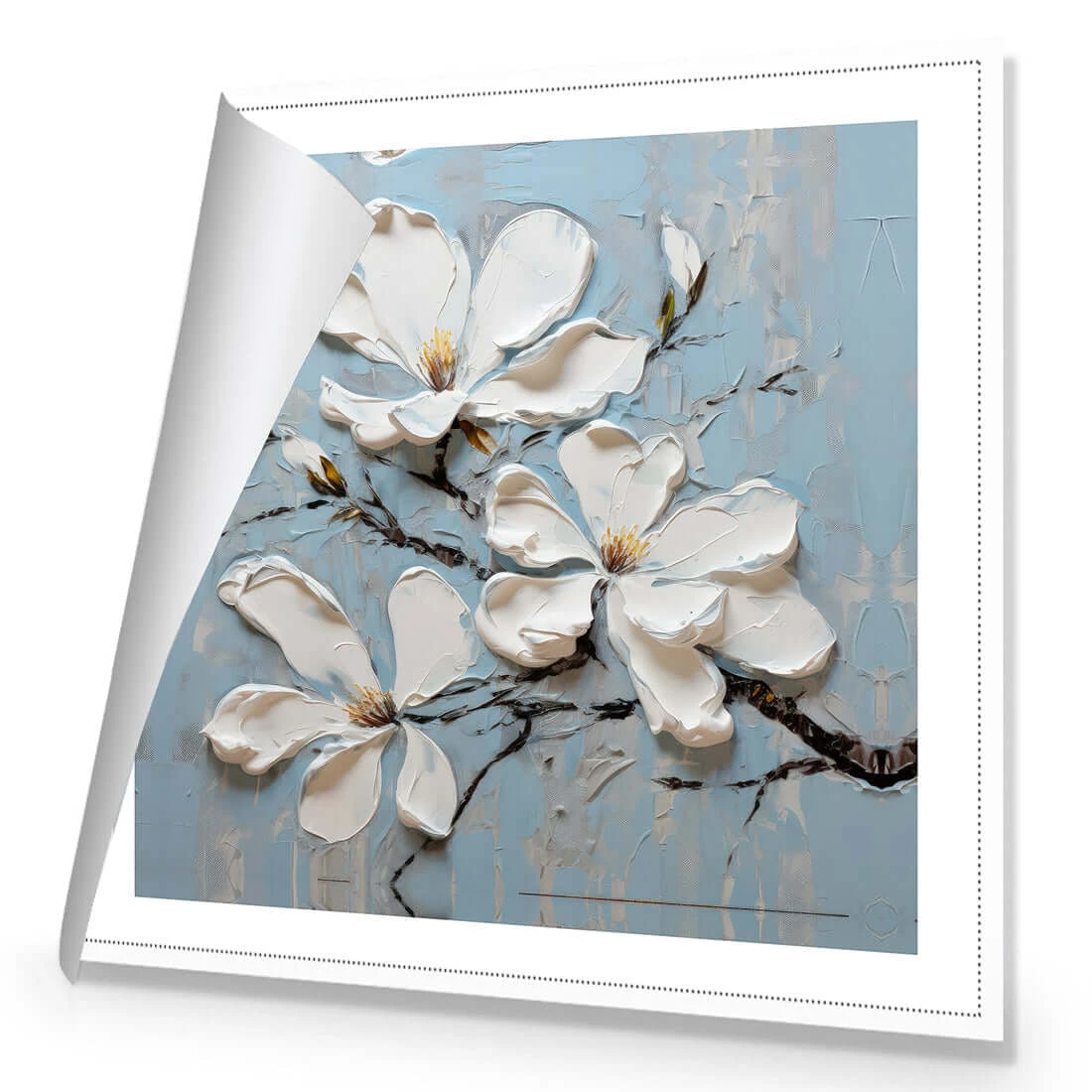Magnolia on Blue I Magnolia On Blue I -WALL ART DESGIN SALE magnolia on blue i canvas rolled canvas 37x37cm 756902