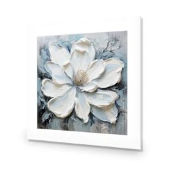 Magnolia On Blue II -WALL ART DESGIN SALE magnolia on blue ii acrylic glass with border no frame 37x37cm 108875