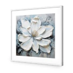 Magnolia On Blue II -WALL ART DESGIN SALE magnolia on blue ii acrylic glass with border white frame 37x37cm 744110