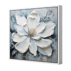 Magnolia On Blue II -WALL ART DESGIN SALE magnolia on blue ii canvas white frame 37x37cm 929683