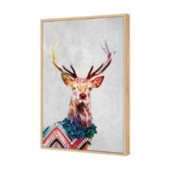 Majestic Deer Mosaic Canvas Art 7 Majestic Deer Mosaic Canvas Art -WALL ART DESGIN SALE majestic deer mosaic canvas art 45x30cm oak frame 419783