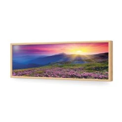 Make Believe Sunrise (long) -WALL ART DESGIN SALE make believe sunrise long acrylic glass no border oak frame 90x30cm 297977