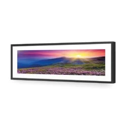 Make Believe Sunrise (long) -WALL ART DESGIN SALE make believe sunrise long acrylic glass with border black frame 90x30cm 711072