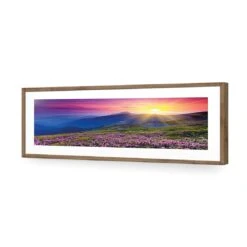 Make Believe Sunrise (long) -WALL ART DESGIN SALE make believe sunrise long acrylic glass with border natural frame 90x30cm 582911