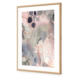 Marble Haze I -WALL ART DESGIN SALE marble haze i acrylic glass with border oak frame 45x30cm 370889