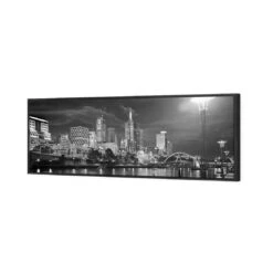 Melbourne Skyline, B&W Canvas Art -WALL ART DESGIN SALE melbourne skyline bw canvas art 60x20cm black frame 518025