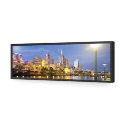 Melbourne Skyline (long) -WALL ART DESGIN SALE melbourne skyline long acrylic glass no border black frame 90x30cm 776512