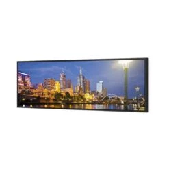 Melbourne Skyline (long) -WALL ART DESGIN SALE melbourne skyline long canvas black floating frame 60x20cm 312395