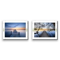 Misty Blue Jetty Escaped Perfect Pairs -WALL ART DESGIN SALE misty blue jetty escaped perfect pairs canvas rolled canvas 45x30cm 905671