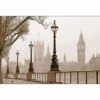 Misty London, Sepia Canvas Art