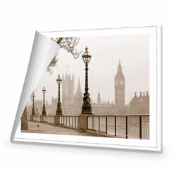 Misty London, Sepia Canvas Art -WALL ART DESGIN SALE misty london sepia canvas art 45x30cm rolled canvas 732950