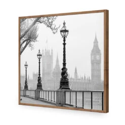 Misty London (square) 18 Misty London (square) -WALL ART DESGIN SALE misty london square acrylic glass no border natural frame 37x37cm 624827