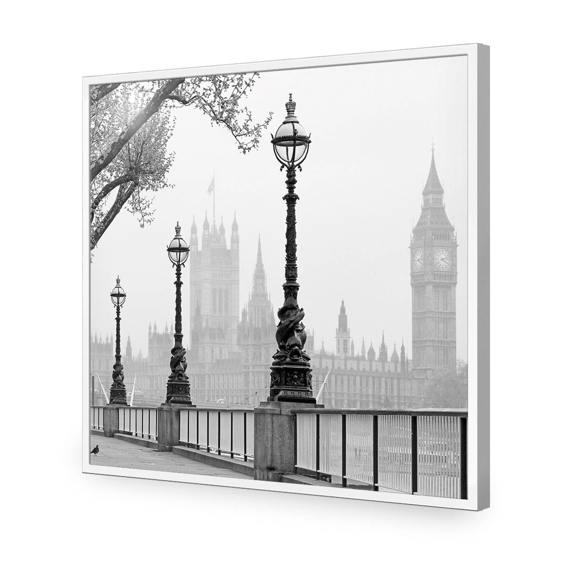 Misty London (square) Misty London (square) -WALL ART DESGIN SALE misty london square acrylic glass no border white frame 37x37cm 893388