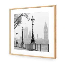 Misty London (square) 12 Misty London (square) -WALL ART DESGIN SALE misty london square acrylic glass with border oak frame 37x37cm 364096