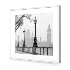 Misty London (square) 11 Misty London (square) -WALL ART DESGIN SALE misty london square acrylic glass with border white frame 37x37cm 557738