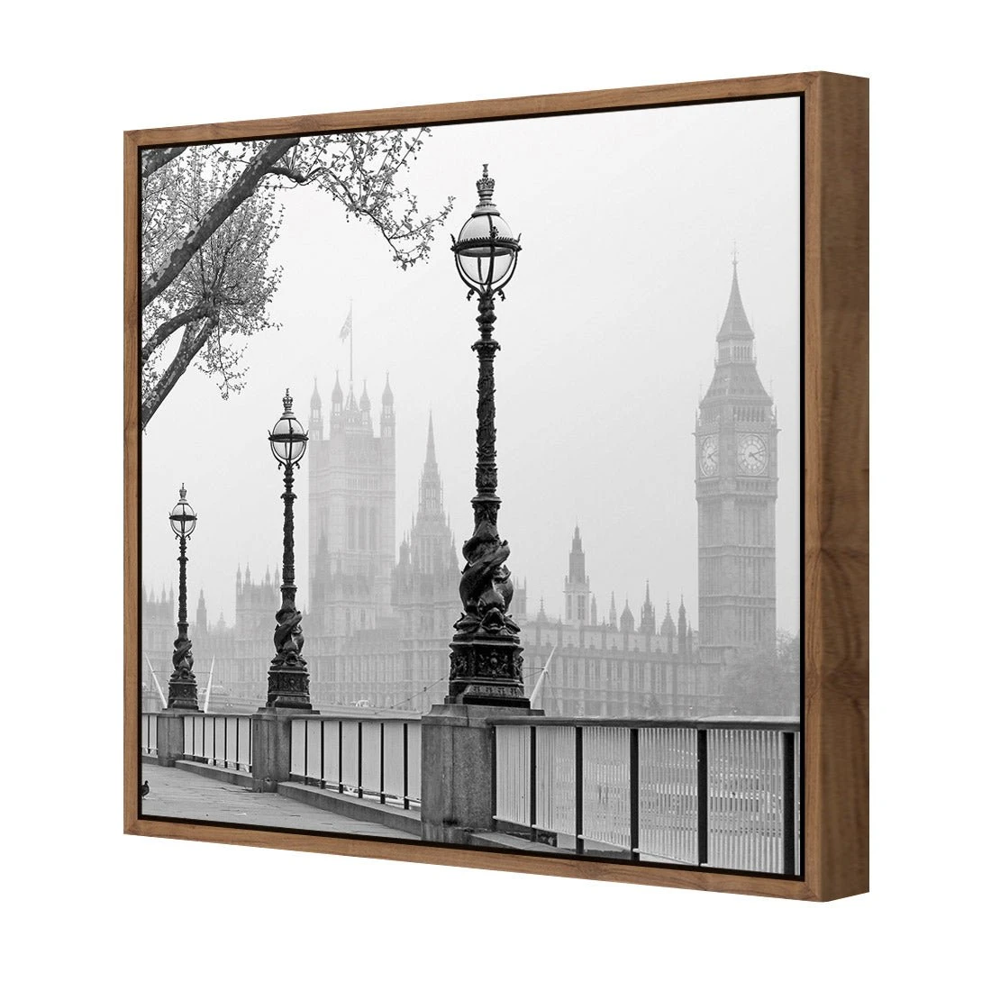 Misty London (square) Misty London (square) -WALL ART DESGIN SALE misty london square canvas natural floating frame 37x37cm 778065