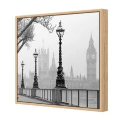 Misty London (square) 6 Misty London (square) -WALL ART DESGIN SALE misty london square canvas oak floating frame 37x37cm 190308