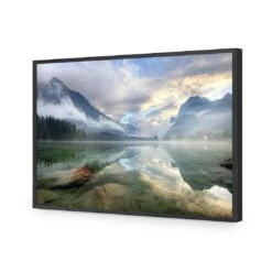 Misty Mountain Lake Acrylic Print Art 8 Misty Mountain Lake Acrylic Print Art -WALL ART DESGIN SALE misty mountain lake acrylic print art without border black frame 45x30cm 959082