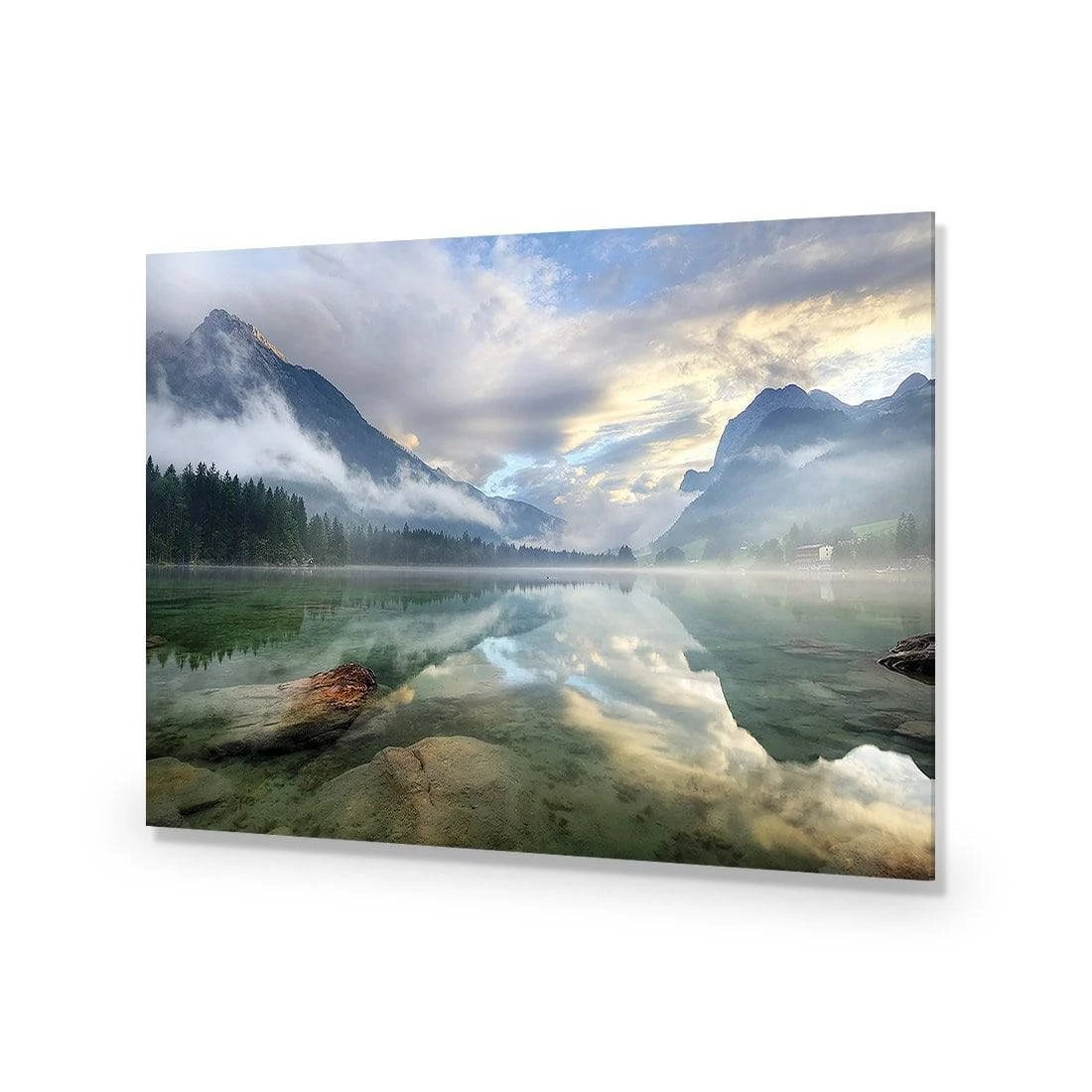 Misty Mountain Lake Acrylic Print Art Misty Mountain Lake Acrylic Print Art -WALL ART DESGIN SALE misty mountain lake acrylic print art without border no frame 45x30cm 697965