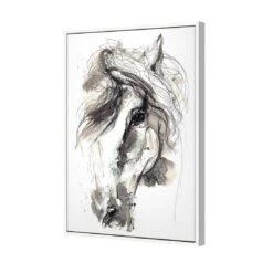 Monochrome Sketch Horse Canvas Art 5 Monochrome Sketch Horse Canvas Art -WALL ART DESGIN SALE monochrome sketch horse canvas art 45x30cm white frame 331185