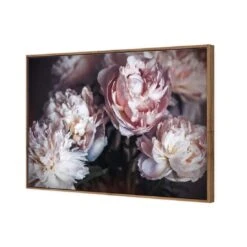 Moody Peonies 7 Moody Peonies -WALL ART DESGIN SALE moody peonies canvas natural floating frame 45x30cm 786504