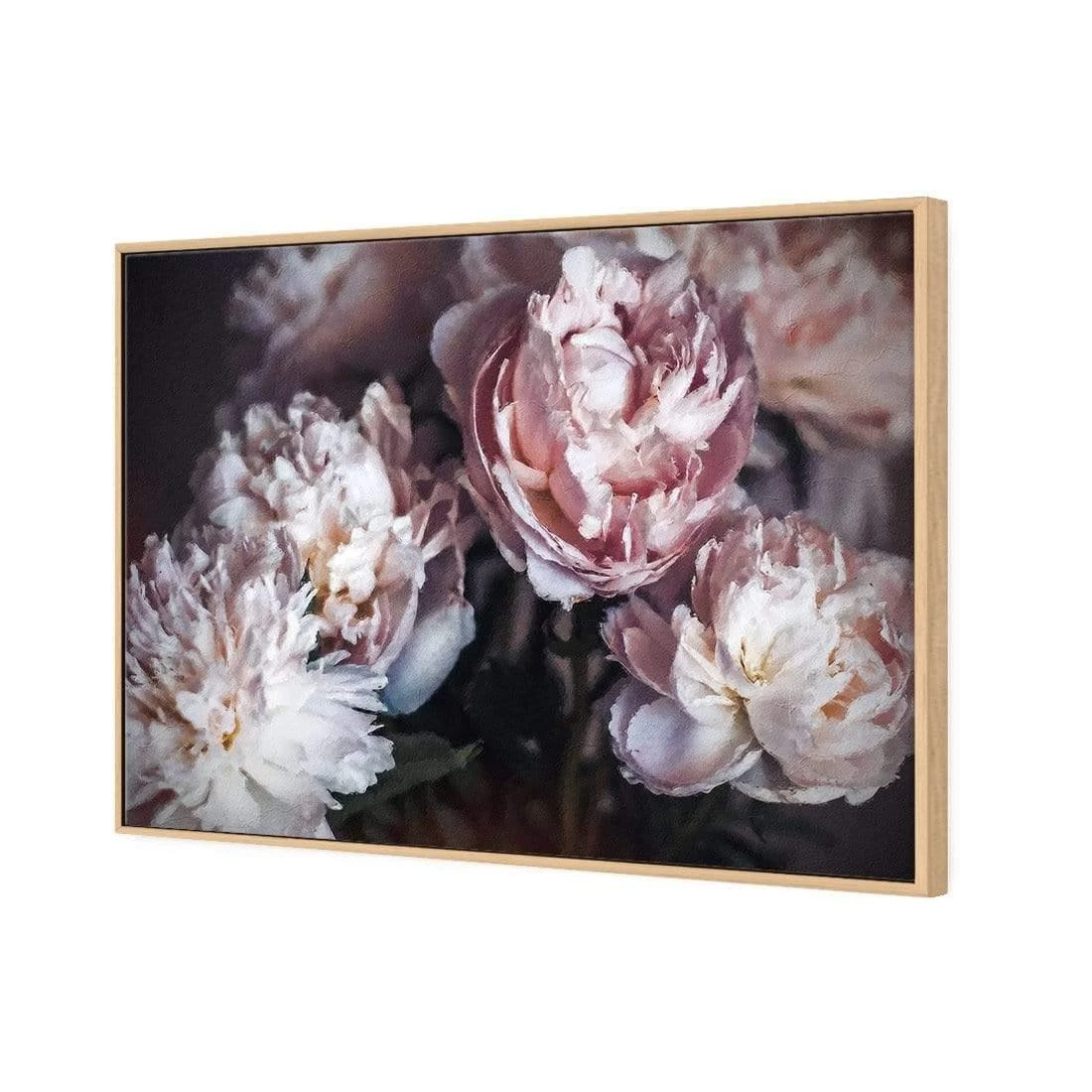 Moody Peonies Moody Peonies -WALL ART DESGIN SALE moody peonies canvas oak floating frame 45x30cm 491952