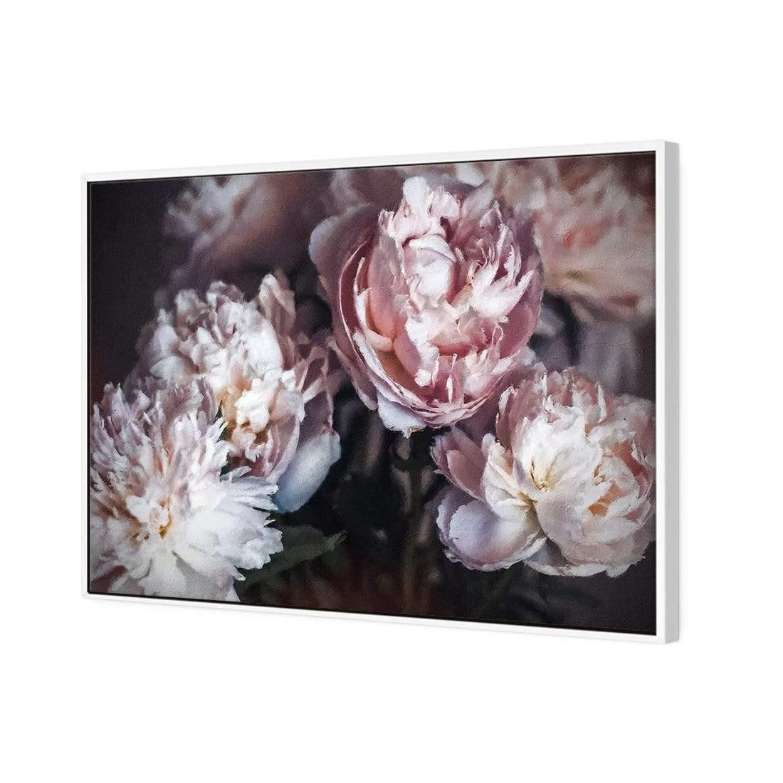 Moody Peonies Moody Peonies -WALL ART DESGIN SALE moody peonies canvas white floating frame 45x30cm 101878