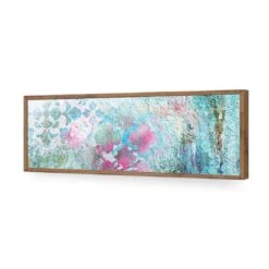 Moroccan Wall Patterns (long) -WALL ART DESGIN SALE moroccan wall patterns long acrylic glass no border natural frame 90x30cm 518768