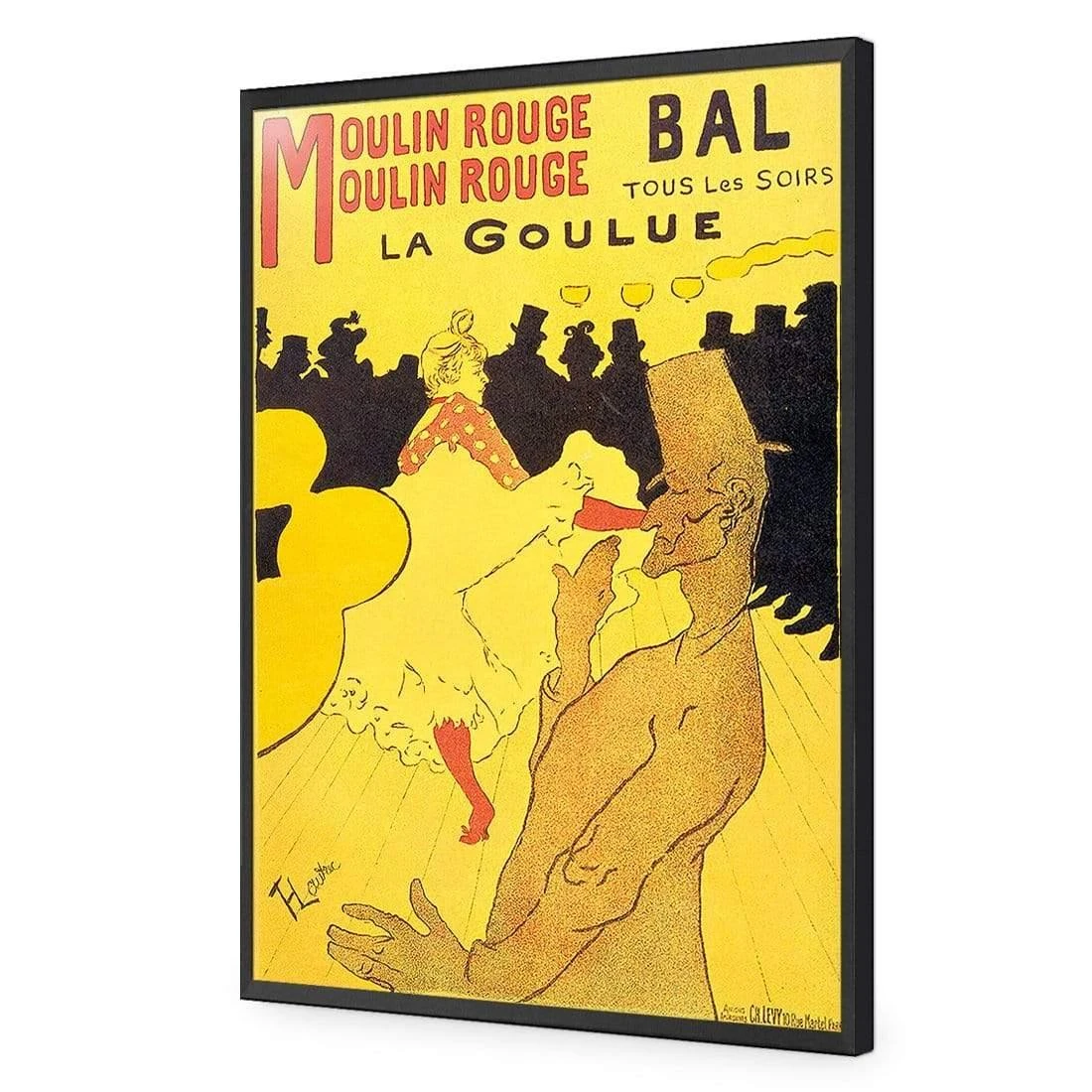 Moulin Rouge la Goulue By Toulouse-Lautrec Moulin Rouge La Goulue By Toulouse-Lautrec -WALL ART DESGIN SALE moulin rouge la goulue by toulouse lautrec acrylic glass no border black frame 45x30cm 497150