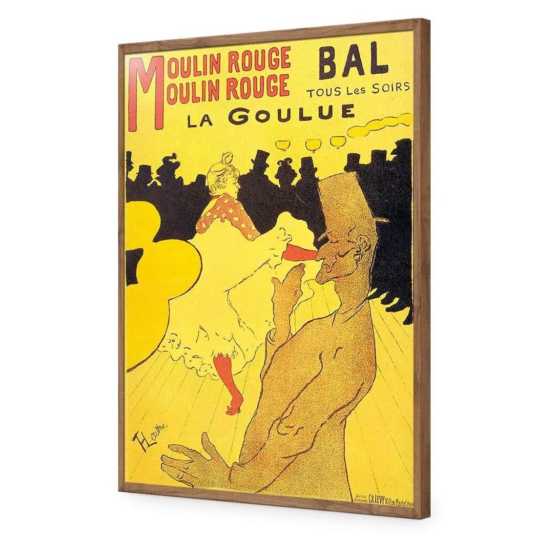 Moulin Rouge la Goulue By Toulouse-Lautrec Moulin Rouge La Goulue By Toulouse-Lautrec -WALL ART DESGIN SALE moulin rouge la goulue by toulouse lautrec acrylic glass no border natural frame 45x30cm 177284