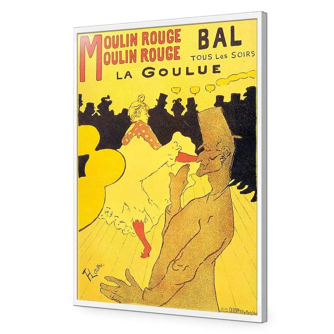Moulin Rouge la Goulue By Toulouse-Lautrec Moulin Rouge La Goulue By Toulouse-Lautrec -WALL ART DESGIN SALE moulin rouge la goulue by toulouse lautrec acrylic glass no border white frame 45x30cm 197255