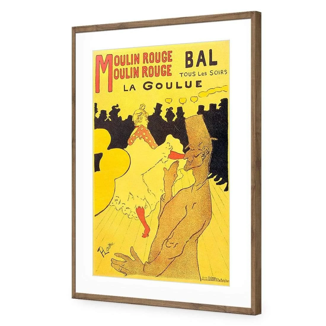 Moulin Rouge la Goulue By Toulouse-Lautrec Moulin Rouge La Goulue By Toulouse-Lautrec -WALL ART DESGIN SALE moulin rouge la goulue by toulouse lautrec acrylic glass with border natural frame 45x30cm 548825