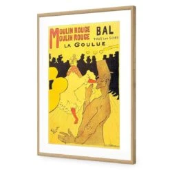Moulin Rouge La Goulue By Toulouse-Lautrec 13 Moulin Rouge La Goulue By Toulouse-Lautrec -WALL ART DESGIN SALE moulin rouge la goulue by toulouse lautrec acrylic glass with border oak frame 45x30cm 104545