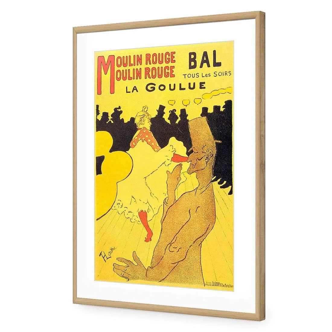 Moulin Rouge la Goulue By Toulouse-Lautrec Moulin Rouge La Goulue By Toulouse-Lautrec -WALL ART DESGIN SALE moulin rouge la goulue by toulouse lautrec acrylic glass with border oak frame 45x30cm 104545
