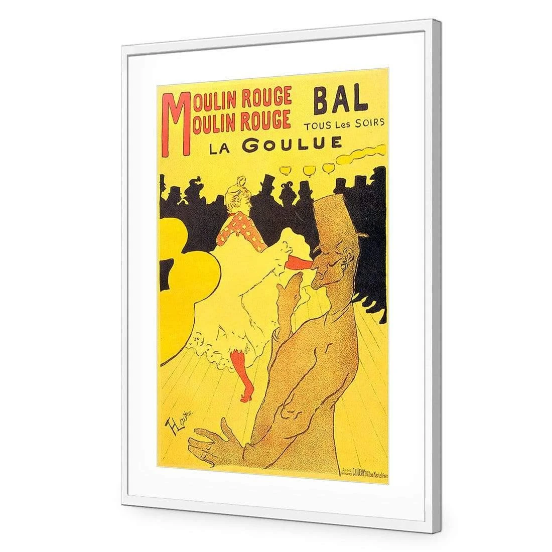 Moulin Rouge la Goulue By Toulouse-Lautrec Moulin Rouge La Goulue By Toulouse-Lautrec -WALL ART DESGIN SALE moulin rouge la goulue by toulouse lautrec acrylic glass with border white frame 45x30cm 534281