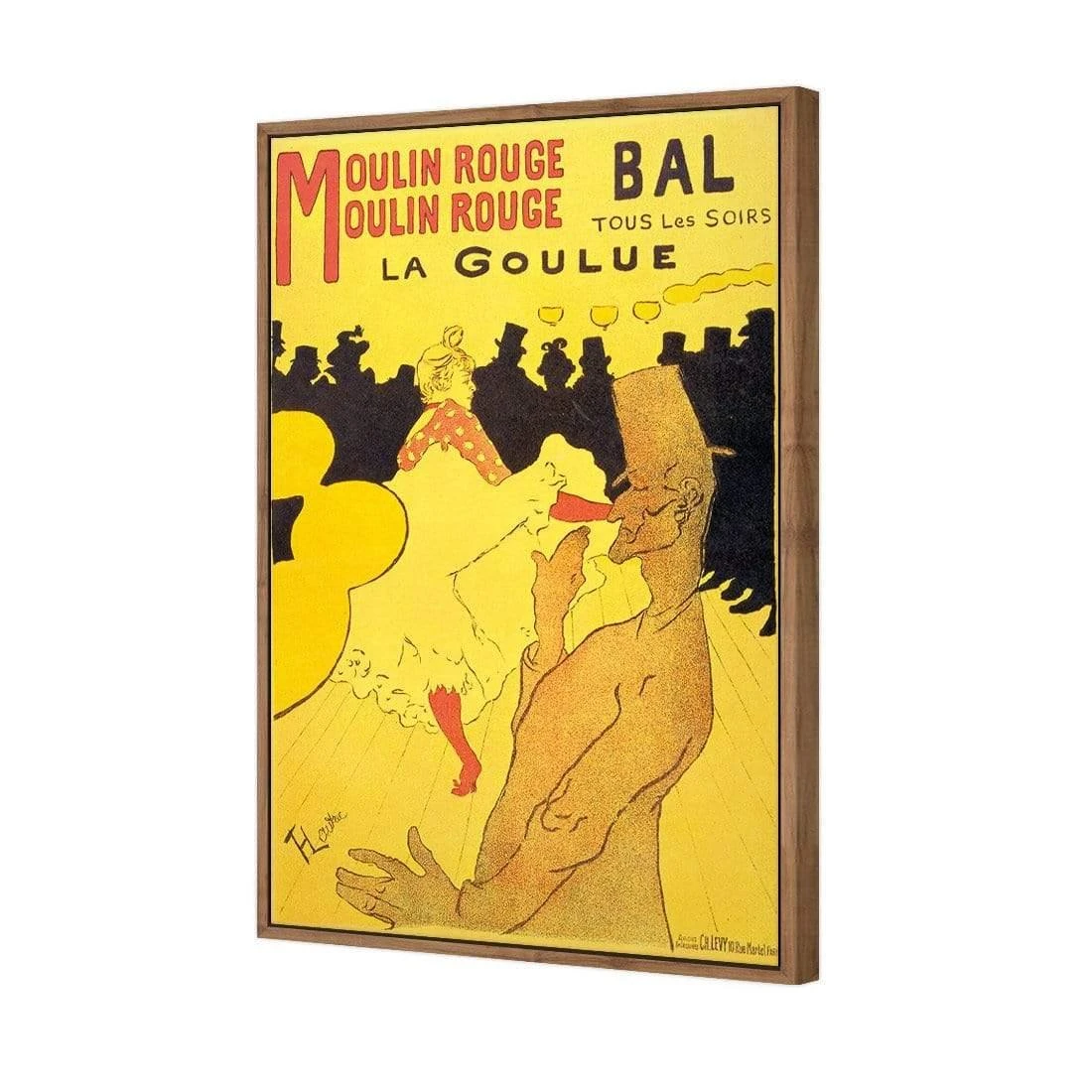 Moulin Rouge la Goulue By Toulouse-Lautrec Moulin Rouge La Goulue By Toulouse-Lautrec -WALL ART DESGIN SALE moulin rouge la goulue by toulouse lautrec canvas natural floating frame 45x30cm 797278