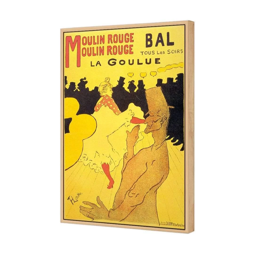 Moulin Rouge la Goulue By Toulouse-Lautrec Moulin Rouge La Goulue By Toulouse-Lautrec -WALL ART DESGIN SALE moulin rouge la goulue by toulouse lautrec canvas oak floating frame 45x30cm 355013