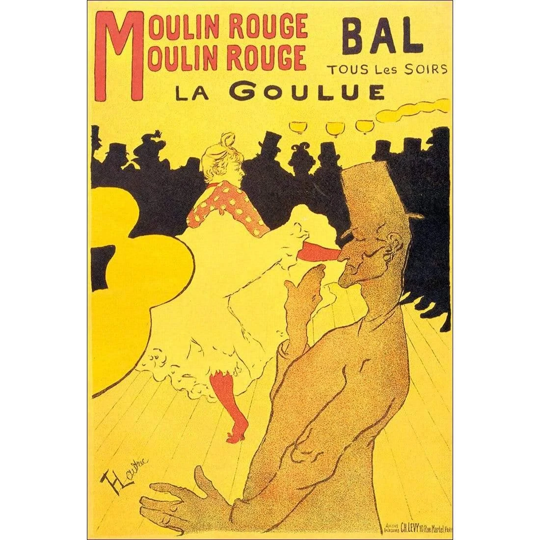 Moulin Rouge la Goulue By Toulouse-Lautrec Moulin Rouge La Goulue By Toulouse-Lautrec -WALL ART DESGIN SALE moulin rouge la goulue by toulouse lautrec canvas stretched canvas 45x30cm 340165