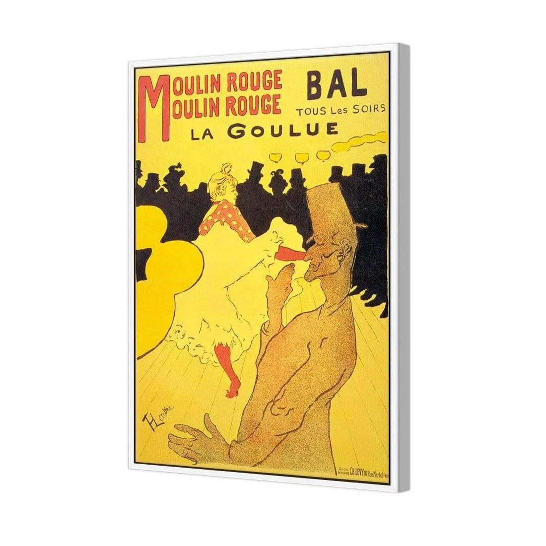 Moulin Rouge la Goulue By Toulouse-Lautrec Moulin Rouge La Goulue By Toulouse-Lautrec -WALL ART DESGIN SALE moulin rouge la goulue by toulouse lautrec canvas white floating frame 45x30cm 310325