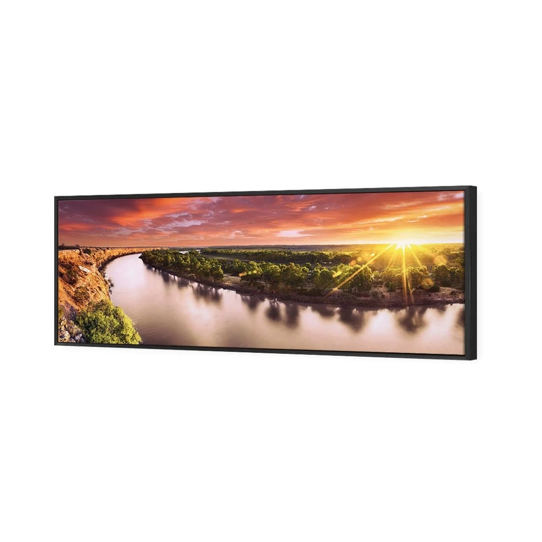 Murray River Sunrise Canvas Art Murray River Sunrise Canvas Art -WALL ART DESGIN SALE murray river sunrise canvas art 60x20cm black frame 784245