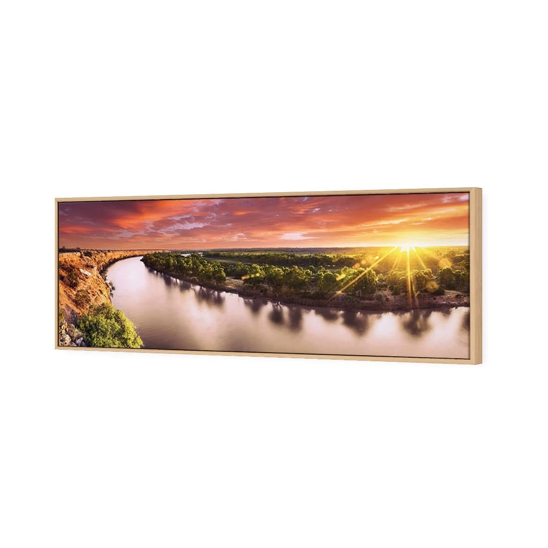 Murray River Sunrise Canvas Art Murray River Sunrise Canvas Art -WALL ART DESGIN SALE murray river sunrise canvas art 60x20cm oak frame 951452