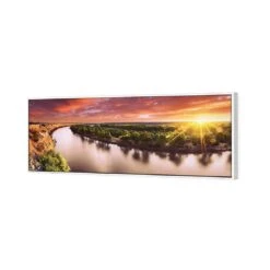 Murray River Sunrise Canvas Art 5 Murray River Sunrise Canvas Art -WALL ART DESGIN SALE murray river sunrise canvas art 60x20cm white frame 109119