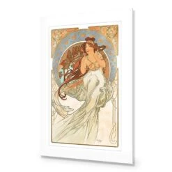 Music By Alphonse Mucha -WALL ART DESGIN SALE music by alphonse mucha acrylic glass with border no frame 45x30cm 226438
