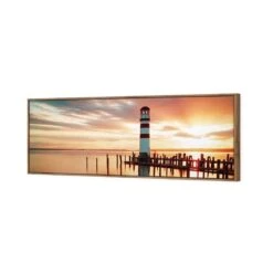 Navigating At Sunset (Long) -WALL ART DESGIN SALE navigating at sunset long canvas natural floating frame 60x20cm 828644