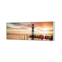 Navigating At Sunset (Long) -WALL ART DESGIN SALE navigating at sunset long canvas white floating frame 60x20cm 947530
