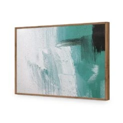 Nowhere To Run, Teal 18 Nowhere To Run, Teal -WALL ART DESGIN SALE nowhere to run teal acrylic glass no border oak frame 45x30cm 290315