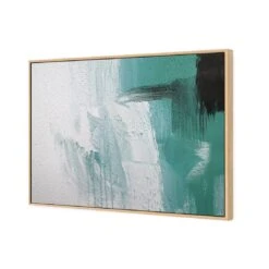 Nowhere To Run, Teal 6 Nowhere To Run, Teal -WALL ART DESGIN SALE nowhere to run teal canvas oak floating frame 45x30cm 356977
