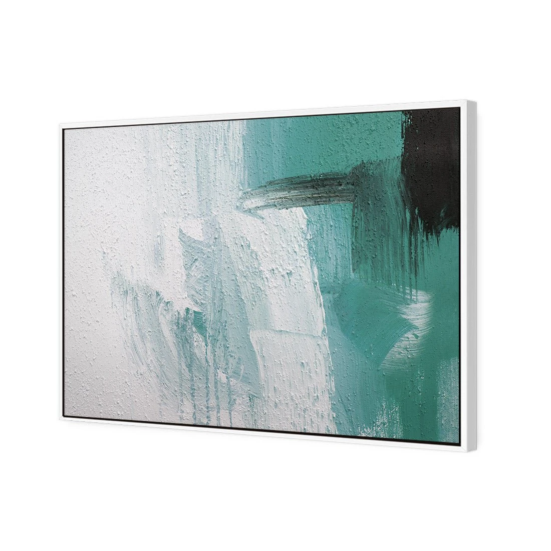 Nowhere to Run, Teal Nowhere To Run, Teal -WALL ART DESGIN SALE nowhere to run teal canvas white floating frame 45x30cm 924157